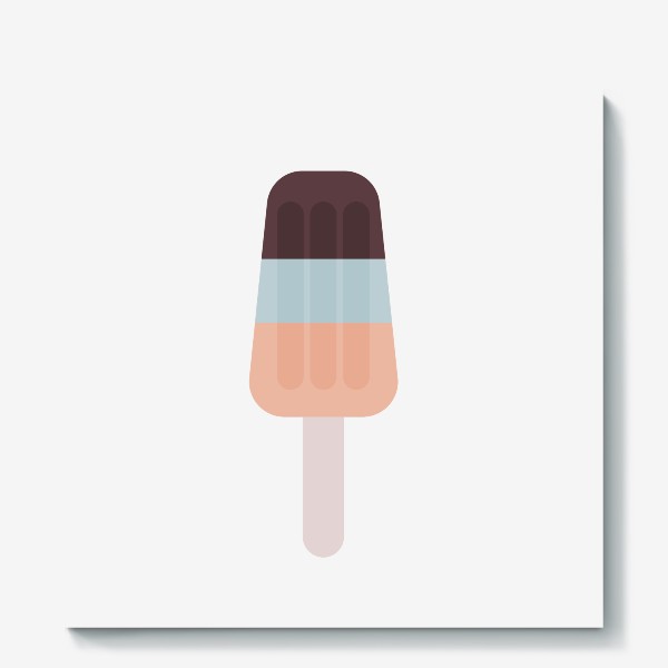 Холст «Мороженое на палочке - пастельные цвета»