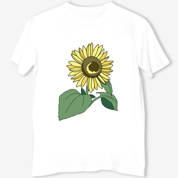 Футболка &laquo;Цветок Подсолнух Будь позитивным Sunflower Be Positive&raquo;