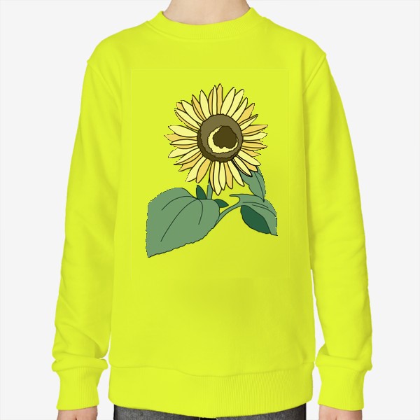 Свитшот &laquo;Цветок Подсолнух Будь позитивным Sunflower Be Positive&raquo;