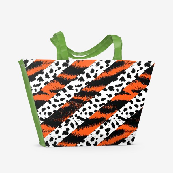 Пляжная сумка «Тигры и снежные леопарды»