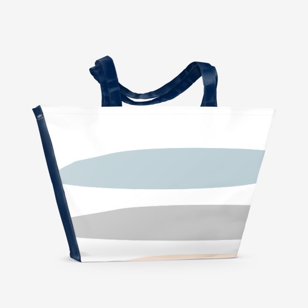 Пляжная сумка «Три полоски - абстрактный принт»