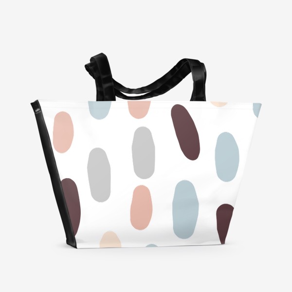 Пляжная сумка «Абстрактные точки в пастельных тонах»