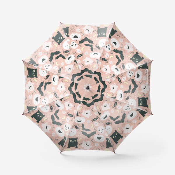 Зонт «Хэллоуин в розовых тонах»