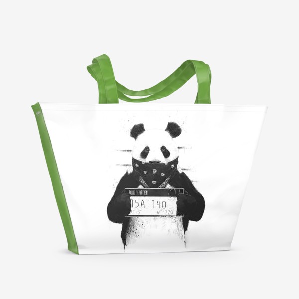 Пляжная сумка &laquo;Bad Panda автор Balazs Solti&raquo;