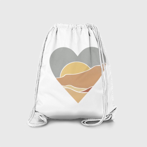 Рюкзак «Закат минимализм любовь сердце»