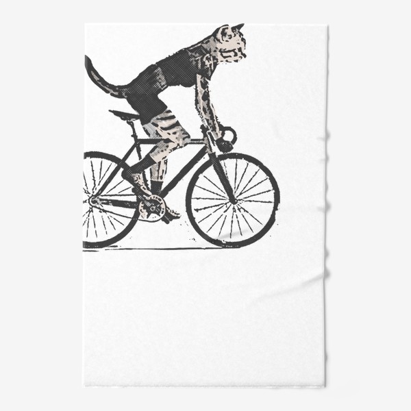 Полотенце «Cat Bike Punk Rider»