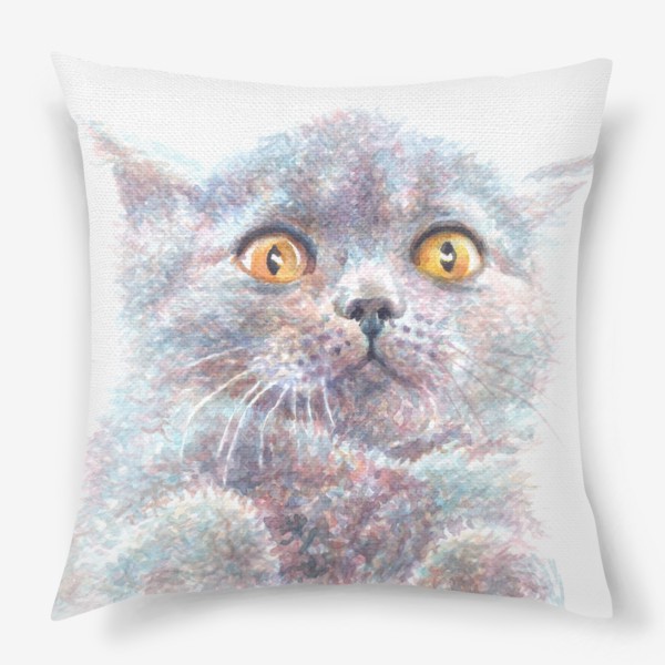 Подушка «Серый котик»