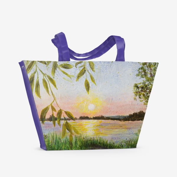 Пляжная сумка «Закат у воды»
