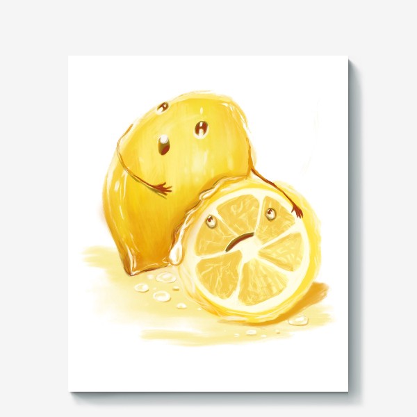 Холст «Напуганный лимон»