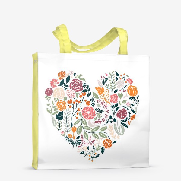 Сумка-шоппер «Сердце из цветов»