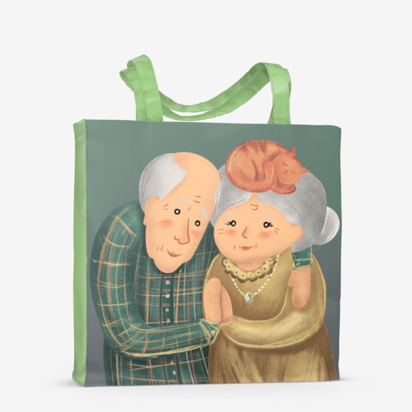 Сумка-шоппер &laquo;Бабушка и дедушка. Любовь. &raquo;