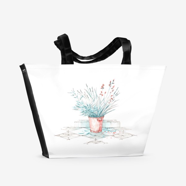 Пляжная сумка «Мятные травы»