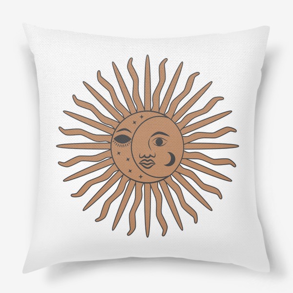 Подушка &laquo;Магический символ солнце и луна&raquo;