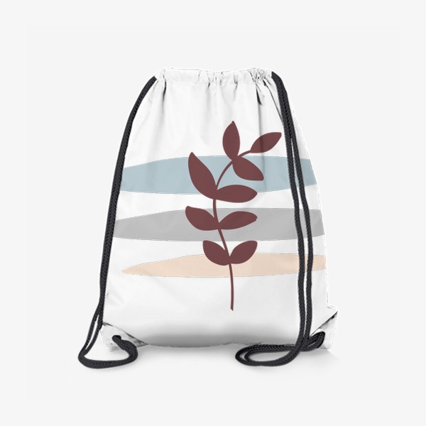Рюкзак «Росток с листиками на полосатом фоне»