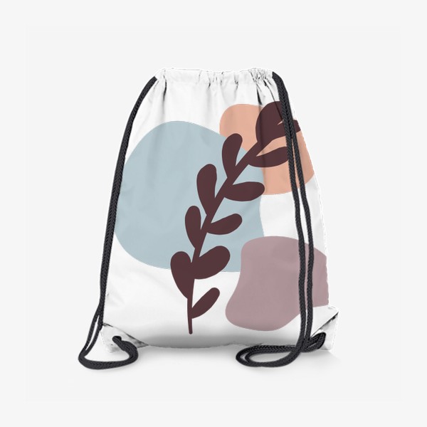 Рюкзак «Росток с листиками на абстрактных кругах»
