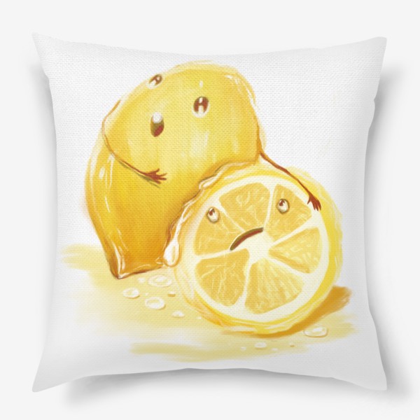 Подушка «Напуганный лимон»
