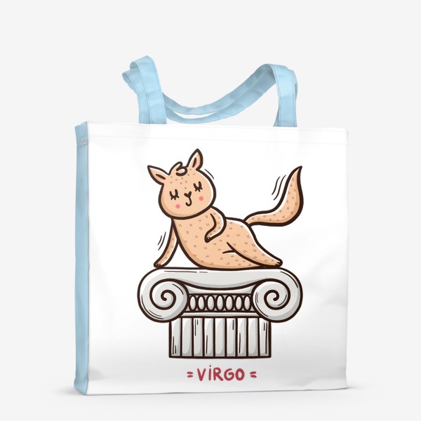 Сумка-шоппер «Милая кошка. Подарок Деве. Дева. Virgo»