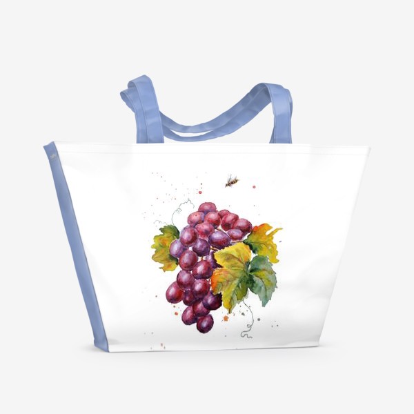 Пляжная сумка «Гроздь красного винограда»
