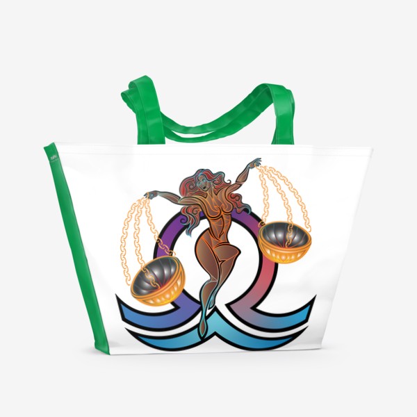 Пляжная сумка «Весы знак зодиака»