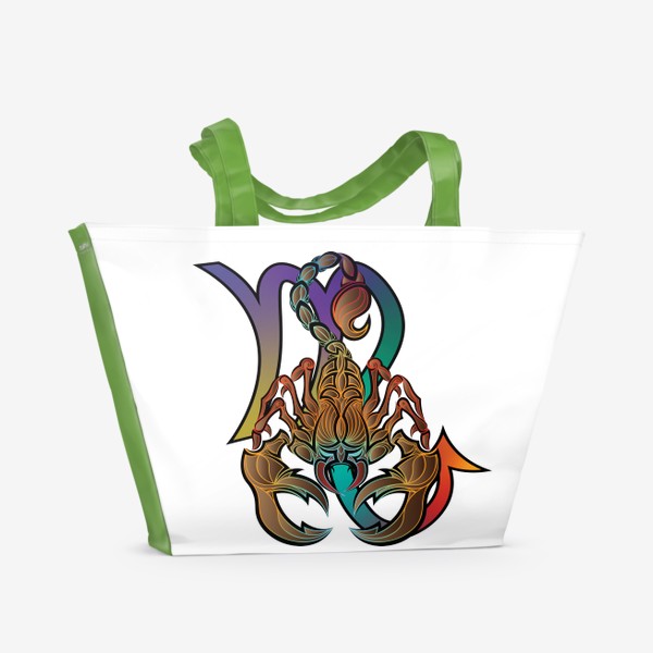 Пляжная сумка «Скорпион- страстный и опасный»