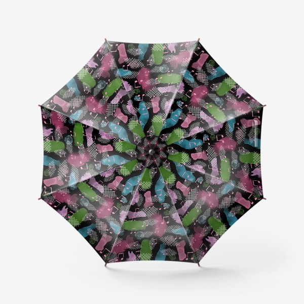 Зонт «Ноты и акварельные мазки»