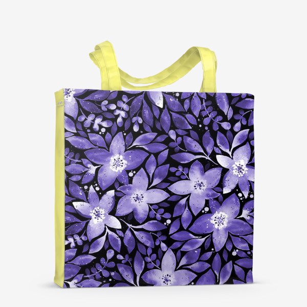 Сумка-шоппер «Фиолетовые акварельные цветы»