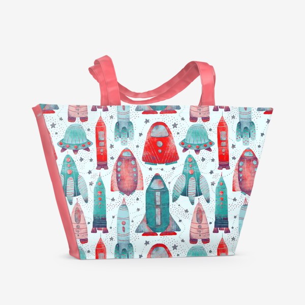 Пляжная сумка «Бирюзовый космос»