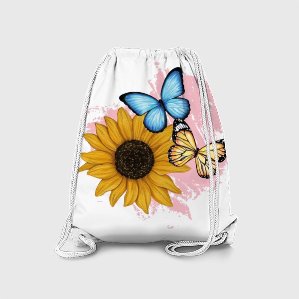Рюкзак «подсолнух с бабочками»