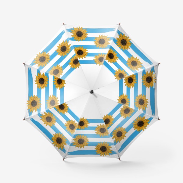Зонт «Подсолнухи на голубом»
