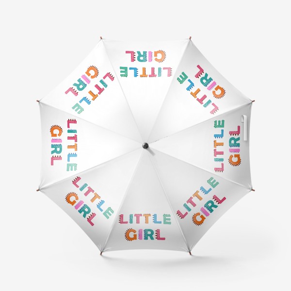 Зонт «Маленькая девочка. Яркая детская надпись»