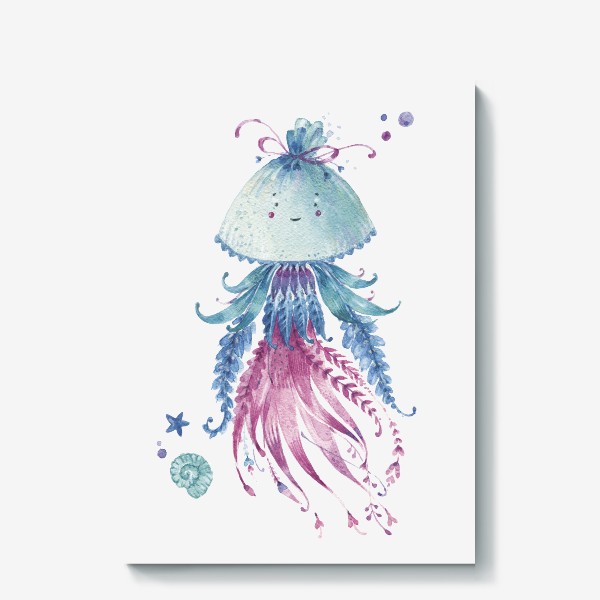 Холст «Бирюзовая медуза»