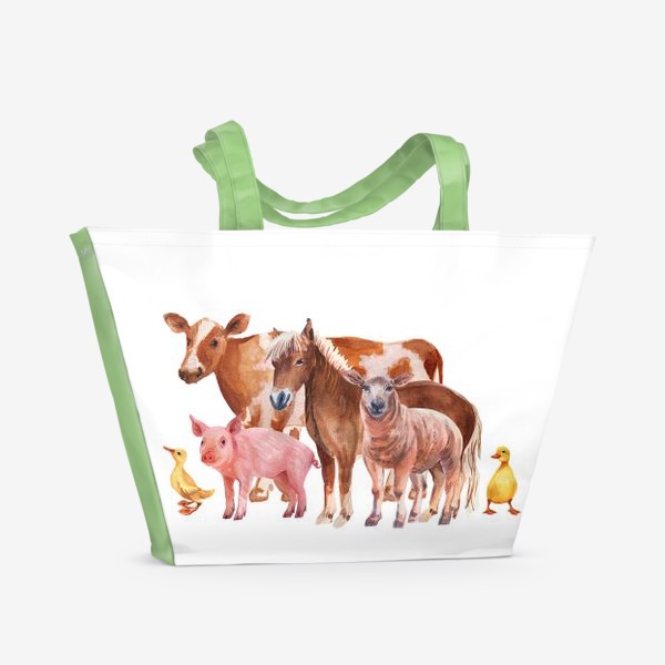 Пляжная сумка «Животные фермы.»