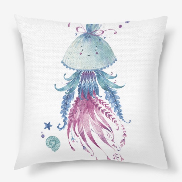 Подушка «Бирюзовая медуза»