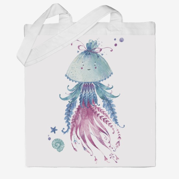 Сумка хб «Бирюзовая медуза»