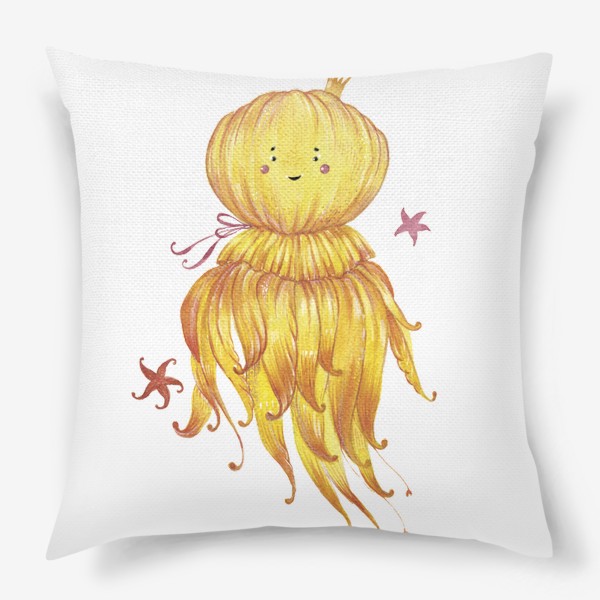 Подушка «Жёлтая медуза»