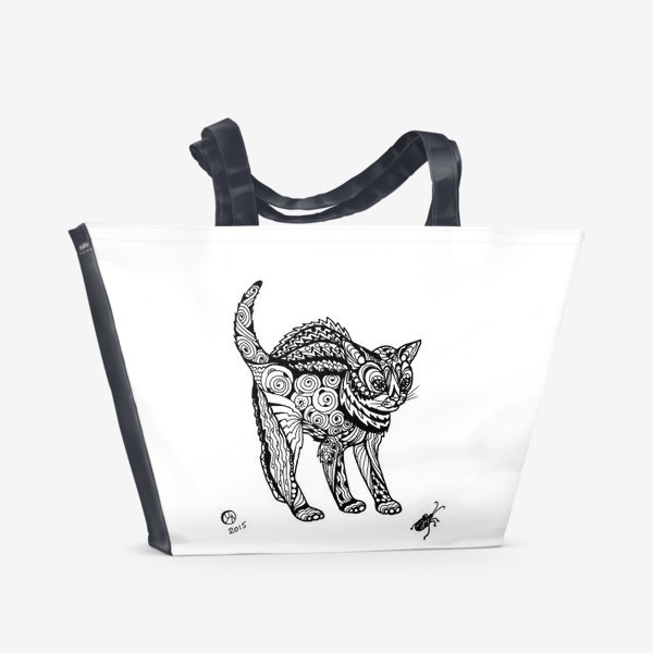Пляжная сумка «Любопытный котенок»