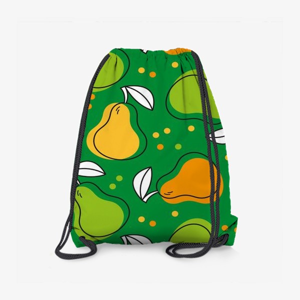 Рюкзак «Груши на зеленом паттерн»