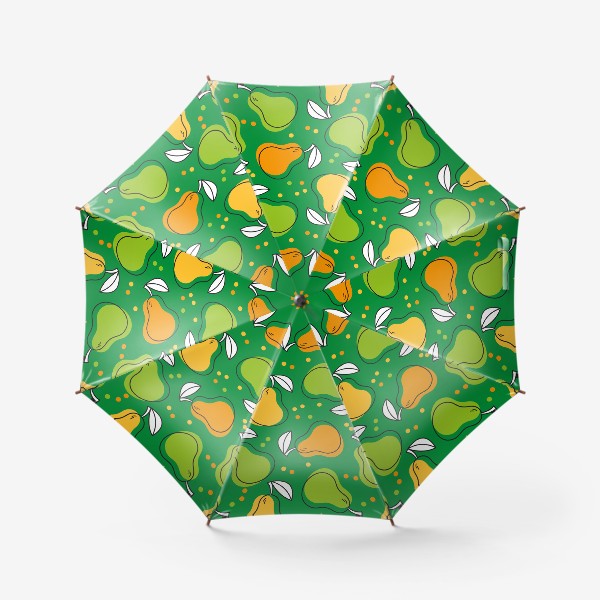 Зонт «Груши на зеленом паттерн»