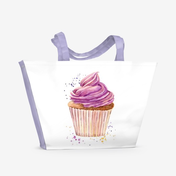 Пляжная сумка &laquo;Десерт. Пирожное с розовым кремом&raquo;