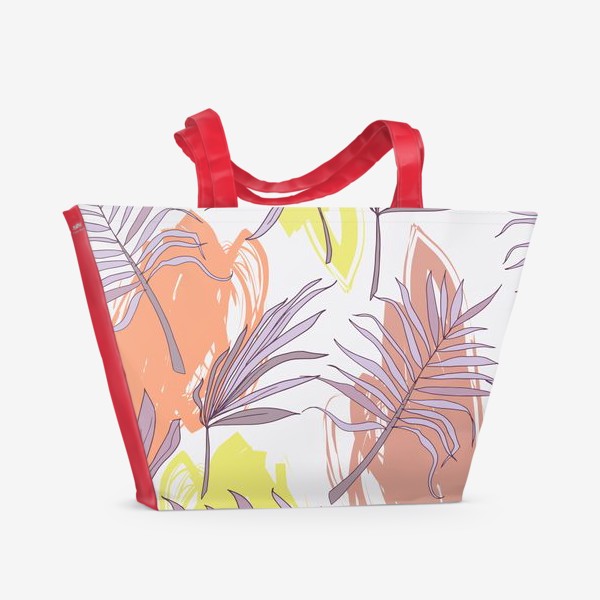 Пляжная сумка «Паттерн с пальмовыми листьями»