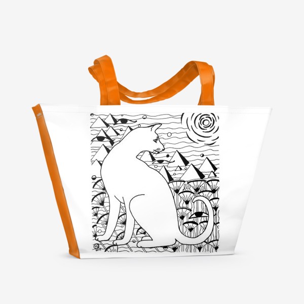 Пляжная сумка «Священная кошка Египта»