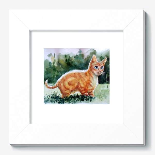 Картина «Рыжий котя на полянке»