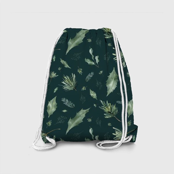Рюкзак «Зимний зеленый паттерн»