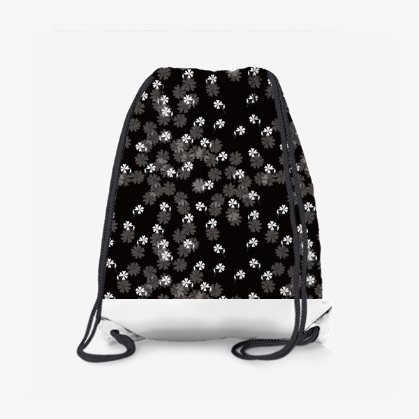 Рюкзак «Мелкие цветы на чёрном»