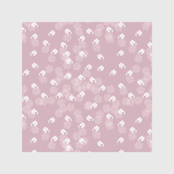 Шторы «Мелкие цветы на темно розовом»