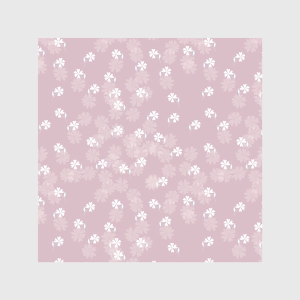 Скатерть «Мелкие цветы на темно розовом»