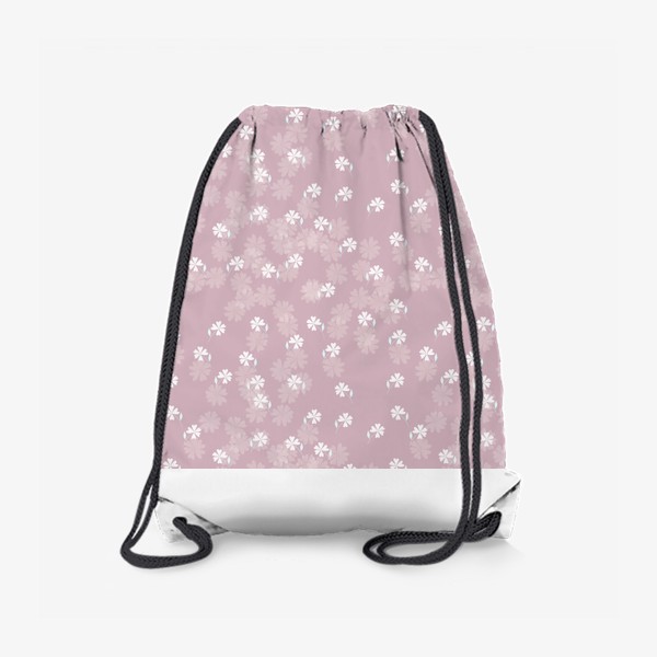 Рюкзак «Мелкие цветы на темно розовом»