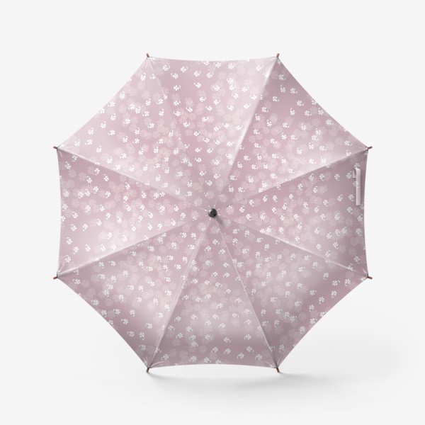 Зонт «Мелкие цветы на темно розовом»