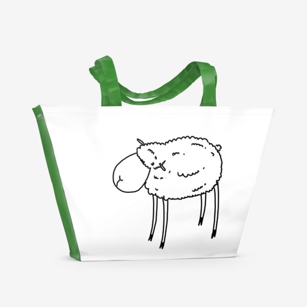 Пляжная сумка «Длинноногая овечка »