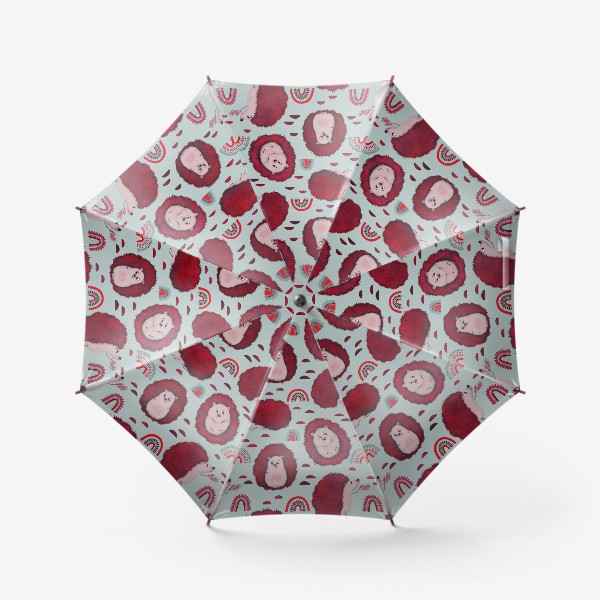 Зонт «Красные ежи»